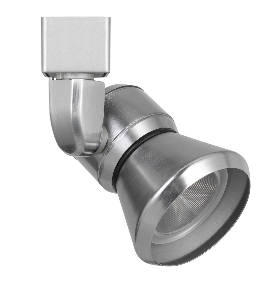 6.25" Height Metal Track Head in Brushed Steel Finish