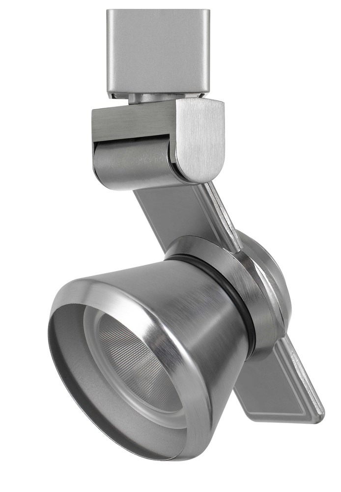 6" Height Metal Track Head in Brushed Steel Finish