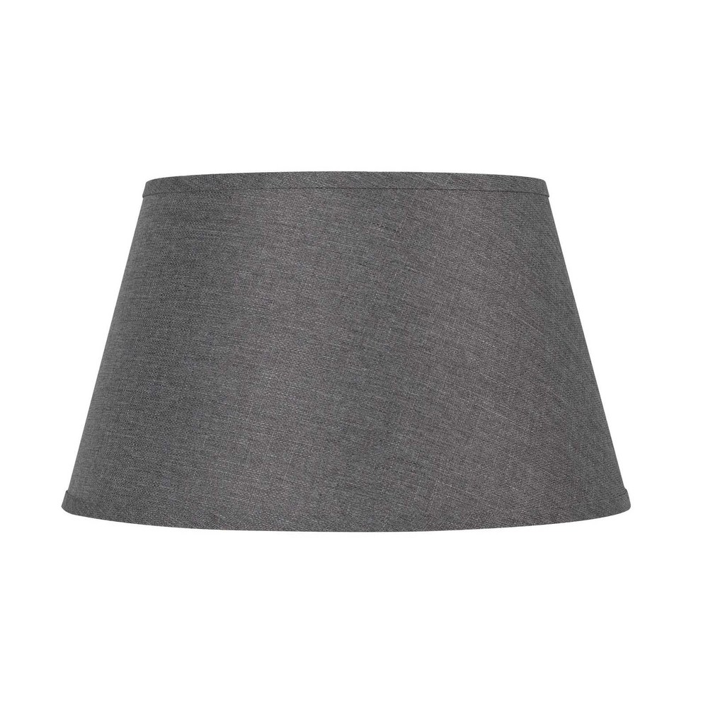 12" Height Fabric Shade in Grey Finish