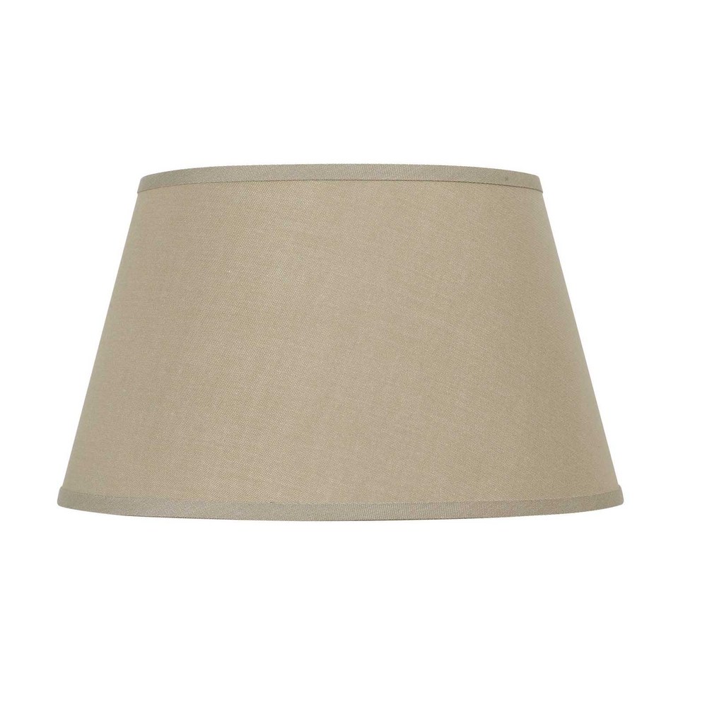 10" Height Fabric Shade in Khaki Finish