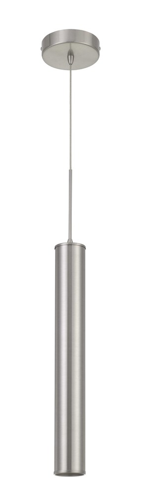 24.25" Height Metal Mini Pendant in Brushed Steel Finish