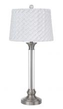  BO-2998TB - 150W 3 Way Ruston Crystal/Metal Table Lamp with Pleated Hardback Shade