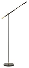  BO-2843FL - 68" Height Metal Floor Lamp in Black and Antique Brass Finish