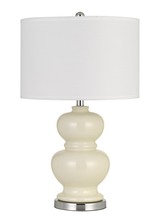 CAL Lighting BO-2884TB-2-WHT - 27" Height Ceramic Table in Ivory White Finish