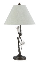  BO-961TB - 32" Height Iron Table Lamp in Rust