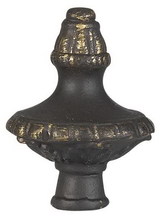  FA-5057B - 2.38" Metal Cast Finial in Dark Bronze Finish