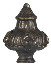  FA-5058A - 2.75" Metal Cast Finial in Dark Bronze Finish