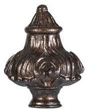  FA-5058B - 2.75" Metal Cast Finial in Rust Finish