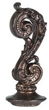  FA-5059A - 3.5" Metal Cast Finial in Rust Finish