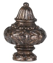  FA-5064A - 2.13" Metal Cast Finial in Rust Finish