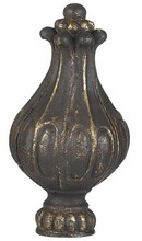  FA-5065A - 3" Metal Cast Finial in Dark Bronze Finish