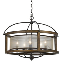 CAL Lighting FX-3536/5 - 20.50" Inch Five Light Round Chandelier in Dark Bronze