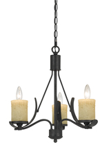 CAL Lighting FX-3561/3 - 18" Inch Tall Metal Chandelier in Black Smith Finish