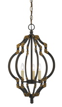 CAL Lighting FX-3593-3 - 23.25" Inch Tall Metal Pendant in Iron Antique Gold Finish