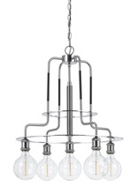 CAL Lighting FX-3652-5 - 60W X 5 Transformermetal Chandelier (Edison Bulbs Included)