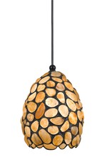 CAL Lighting UP-1100/6-DB - 4.5" Tall Glass Pendant with Oil Rubbed Bronze Cord