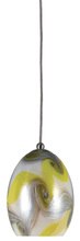 CAL Lighting UP-981/6-BS - 5.9" Tall Glass Pendant with Brushed Steel Cord