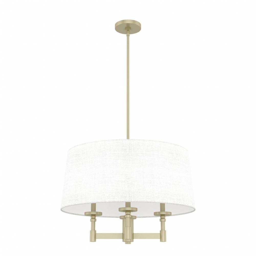 Hunter Briargrove Modern Brass 4 Light Chandelier Ceiling Light Fixture