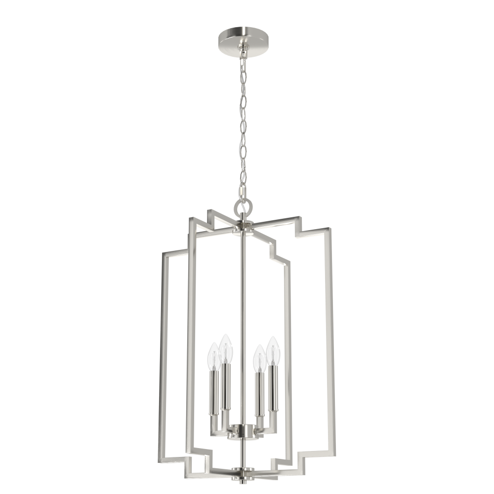 Hunter Zoanne Brushed Nickel 4 Light Pendant Ceiling Light Fixture