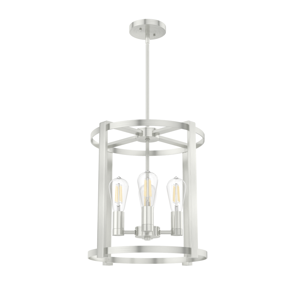 Hunter Astwood Brushed Nickel 4 Light Chandelier Ceiling Light Fixture