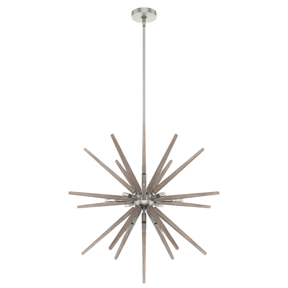 Hunter Jupiter Star Brushed Nickel 18 Light Pendant Ceiling Light Fixture