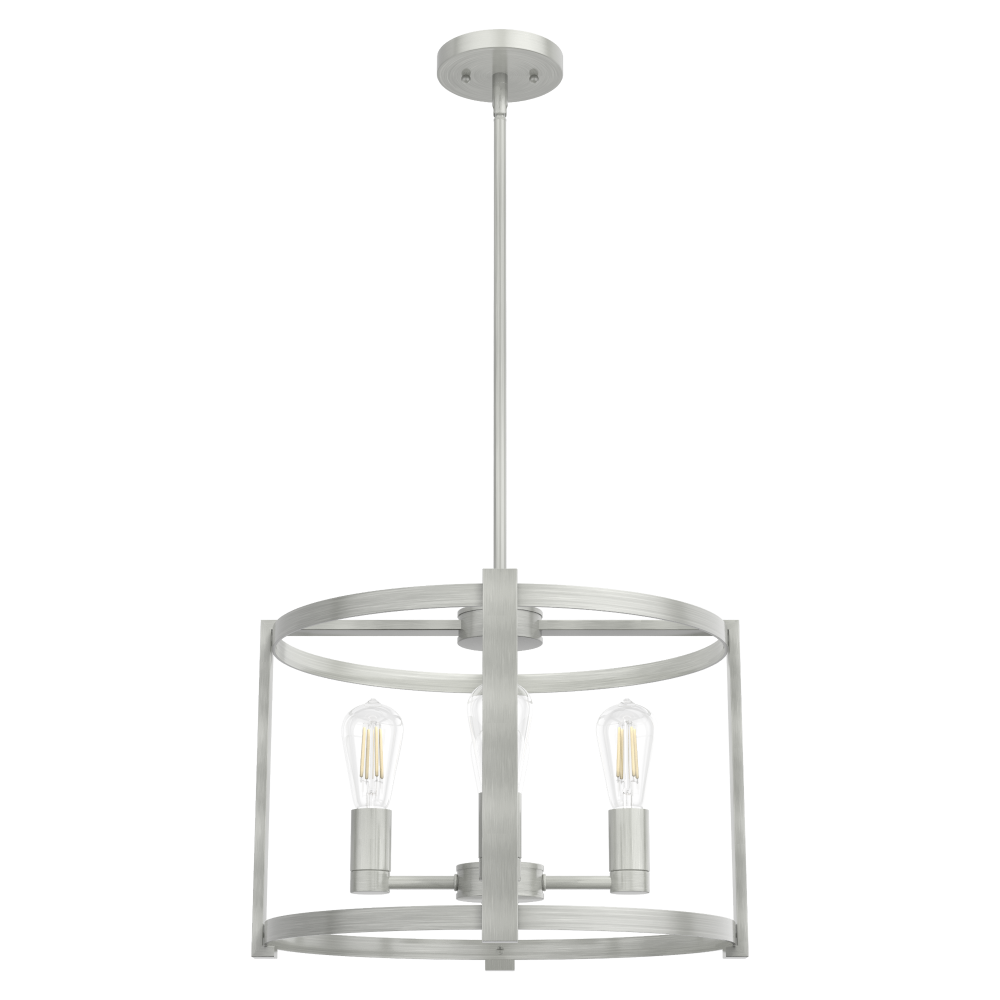 Hunter Astwood Brushed Nickel 4 Light Chandelier Ceiling Light Fixture