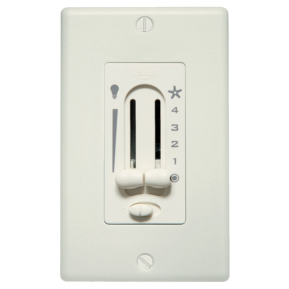 Hunter Fan-Light Dual Slide Wall Control with Preset