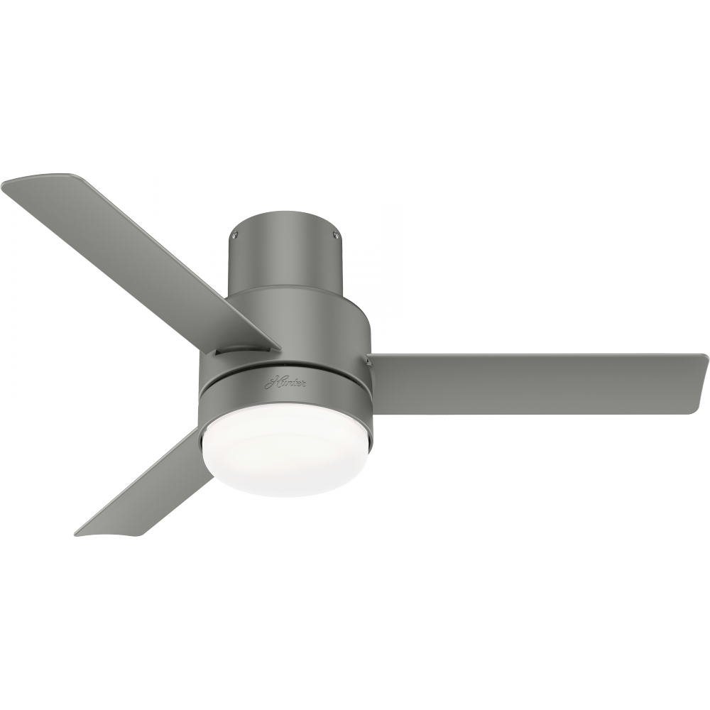 Casablanca 44 inch Gilmour Matte Silver Damp Rated Ceiling Fan with LED LT Kit & Handheld Remote