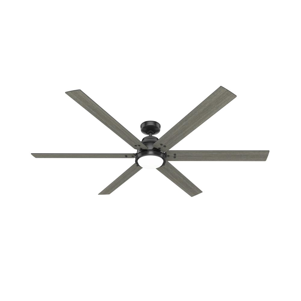 Hunter 72 inch Gravity Wi-Fi ENERGY STAR® Matte Black Ceiling Fan with LED Light Kit