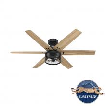  51684 - Hunter 52 inch Houston Matte Black Ceiling Fan with LED Light Kit and Handheld Remote