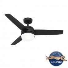 Hunter 51472 - Hunter 48 inch Midtown Matte Black Ceiling Fan with LED Light Kit and Handheld Remote