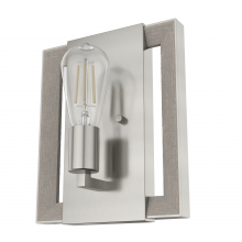 Hunter 19867 - Hunter Woodburn Brushed Nickel 1 Light Sconce Wall Light Fixture