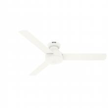  52408 - Hunter 52 inch Presto Matte White Low Profile Ceiling Fan and Wall Control