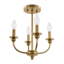  48068 - Hunter Southcrest Luxe Gold 4 Light Flush Mount Ceiling Light Fixture