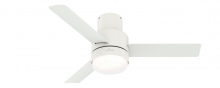  51334 - Casablanca 44 in Gilmour Matte White Low Profile Damp Rated Ceiling Fan w/ LED LT Kit