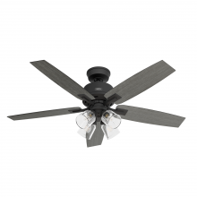  52429 - Hunter 52 inch Gatlinburg HunterExpress Matte Black Ceiling Fan with LED LT Kit and Handheld Remote