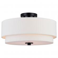  C0281 - Burnaby 16-in Semi-Flush Mount Black