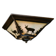  CC55414BBZ - Bryce 14-in Deer Flush Mount Ceiling Light Burnished Bronze