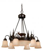  CH55406BBZ - Bryce 9L Deer Chandelier Burnished Bronze