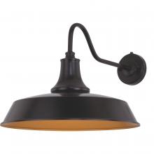  T0572 - Dorado 18 in. W Outdoor Wall Light Dark Bronze with Light Gold