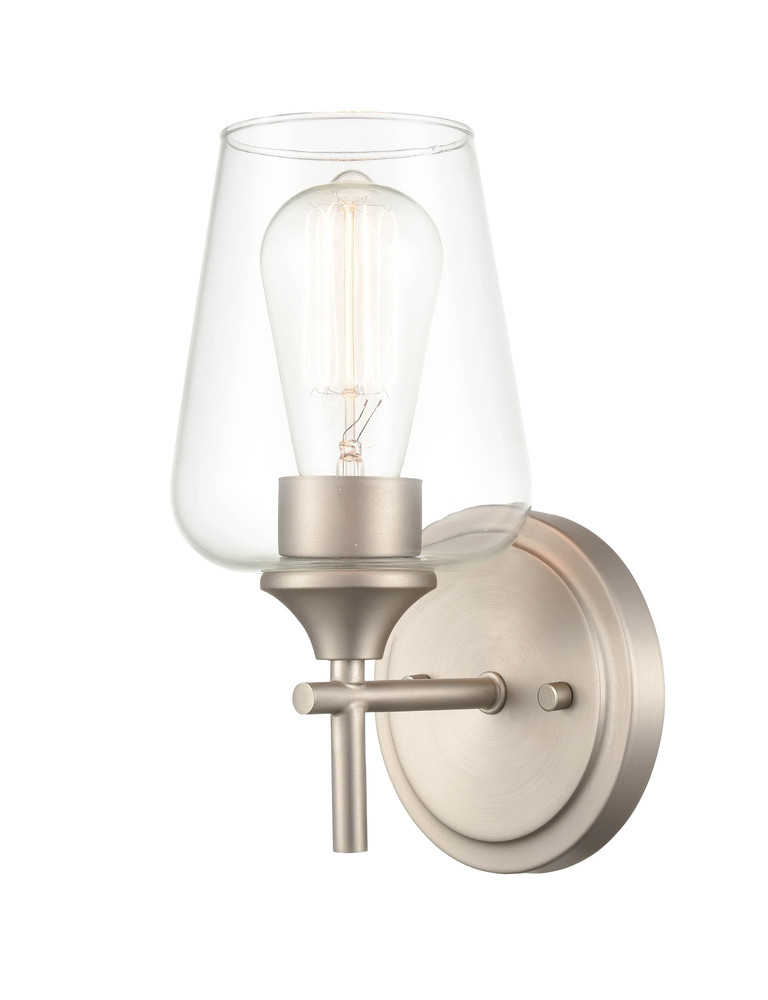 Ashford 1-Light Wall Sconce Satin Nickel