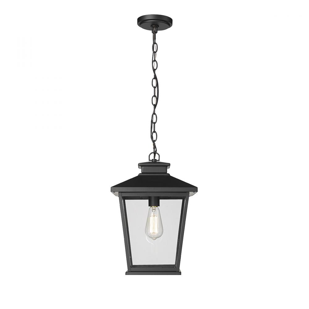 Bellmon 1-Light Outdoor Hanging Lantern Powder Coated Black