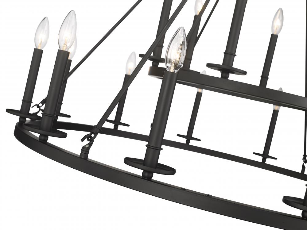 Florence 18-Light Chandelier Ceiling Light Matte Black