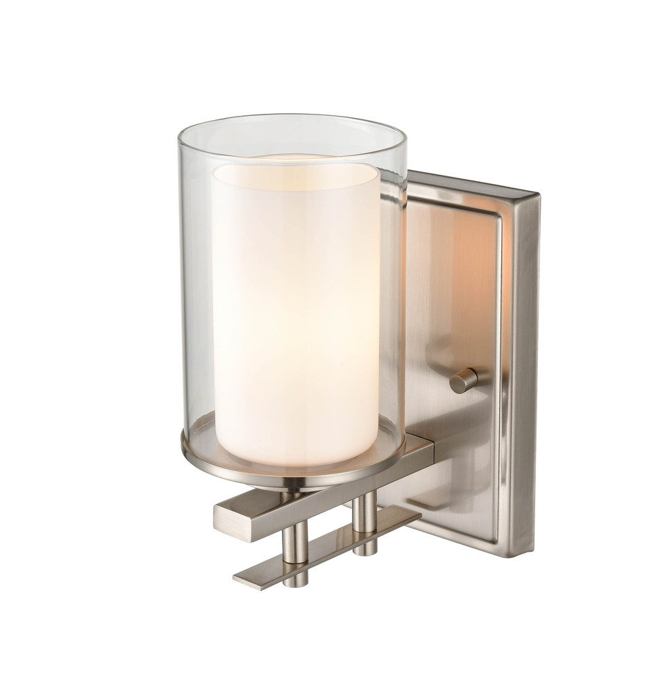 Huderson 1-Light Wall Sconce Brushed Nickel