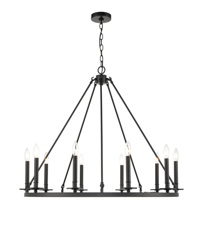 Florence 1 - Light Chandelier Ceiling Light Matte Black