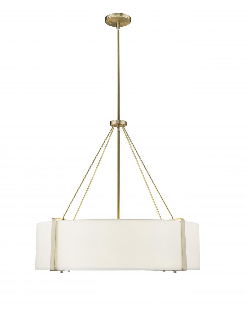 Telfar 6-Light Pendant Light Modern Gold/White