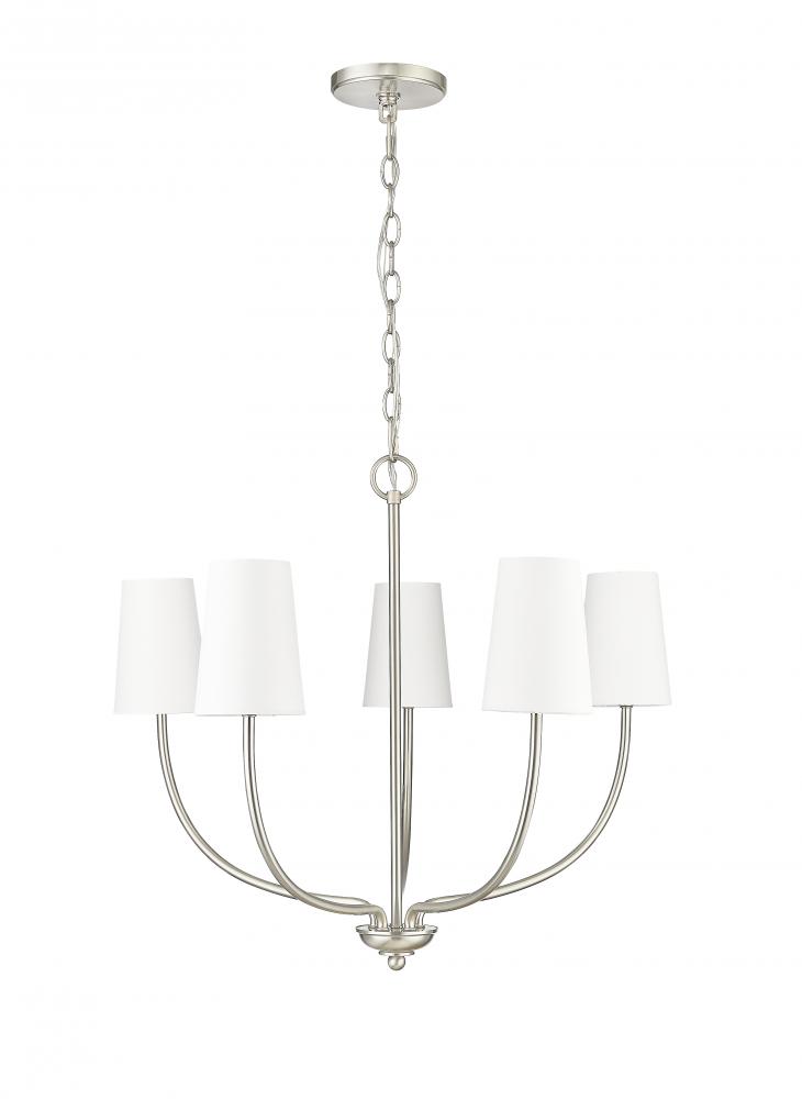 Kandor 5-Light Chandelier Ceiling Light Brushed Nickel