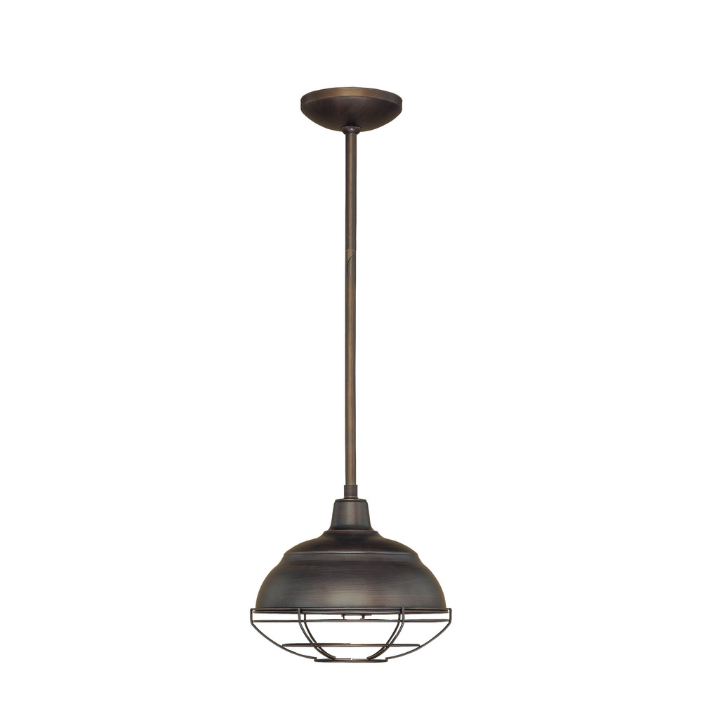 Neo-Industrial 1-Light Mini-Pendant light Rubbed Bronze