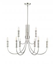  29209-PN - Potiss 9-Light Chandelier Ceiling Light Polished Nickel