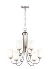 Millennium 9809-SN - Ivey Lake 9-Light Chandelier Ceiling Light Satin Nickel